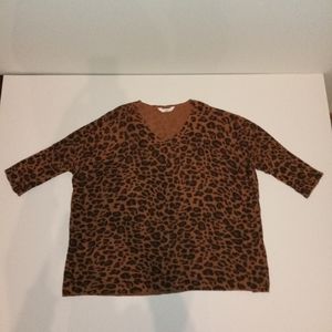 Leopard Print Boxy Top